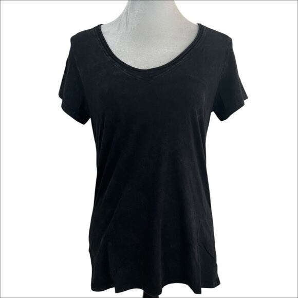 San Francisco City Lights Raw V-Neck Tee T-Shirt in Black Size Large NEW - Picture 2 of 7